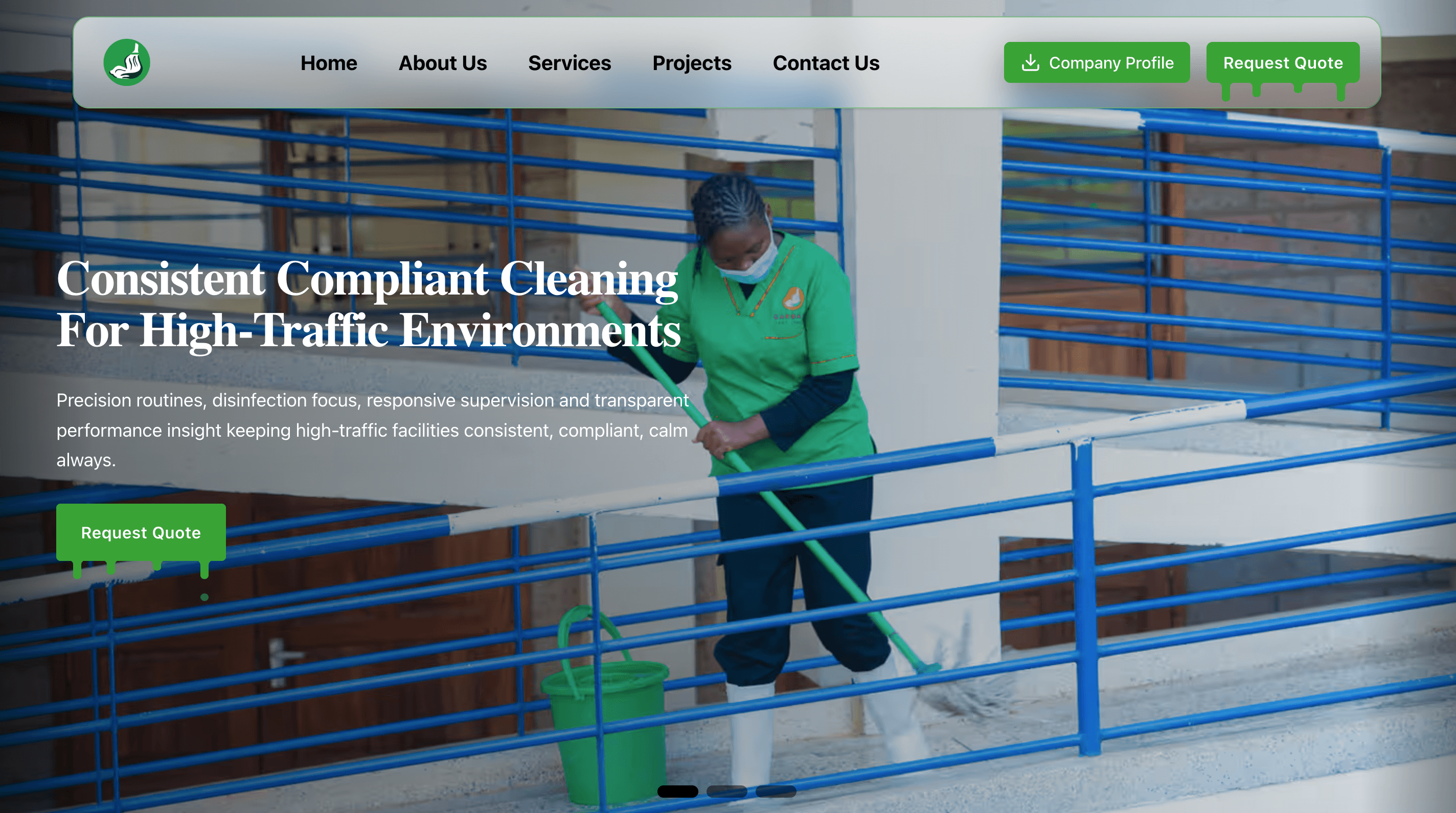 Screenshot of the Garbage Hero website built by SyntaxCape